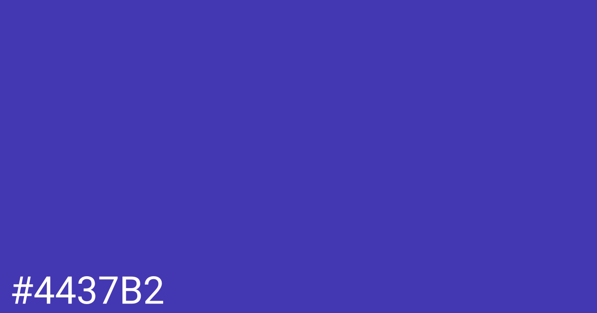 Hex color #4437b2 graphic