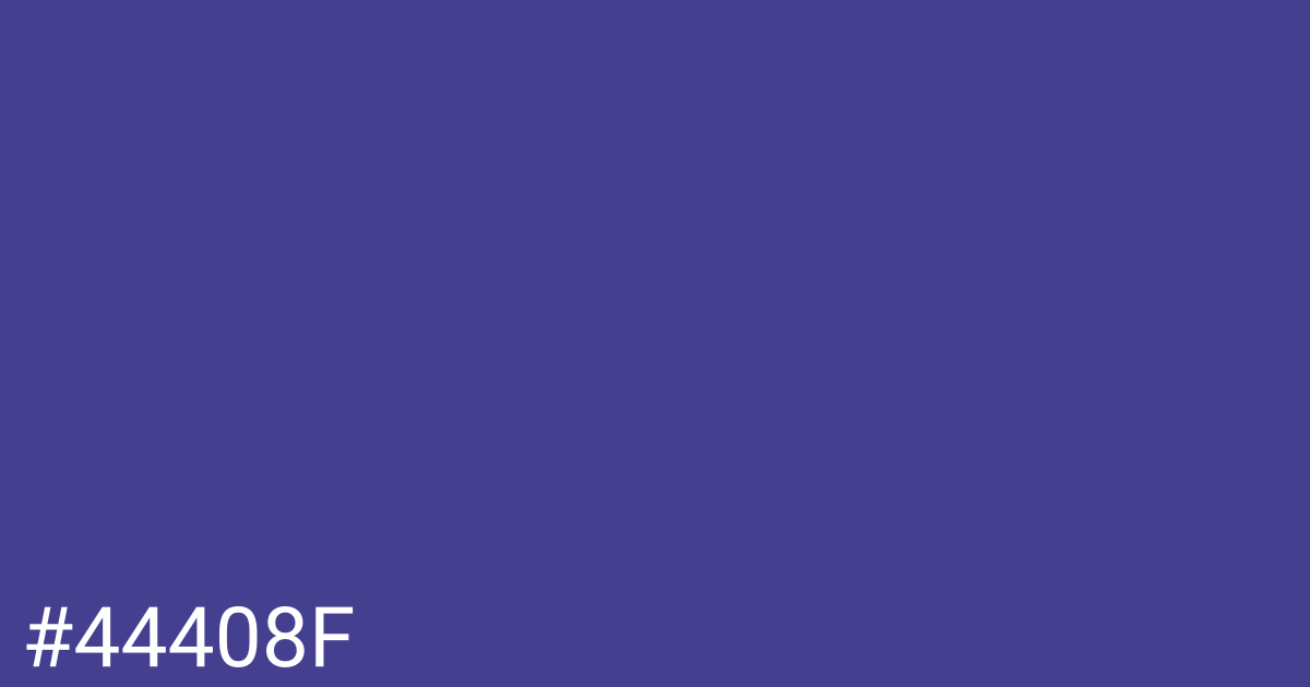 Hex color #44408f graphic