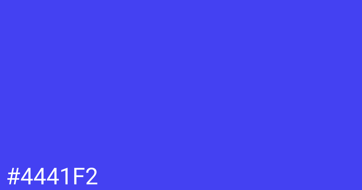 Hex color #4441f2 graphic