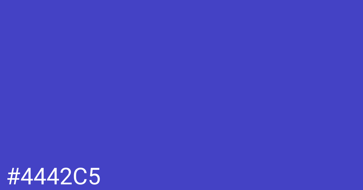 Hex color #4442c5 graphic