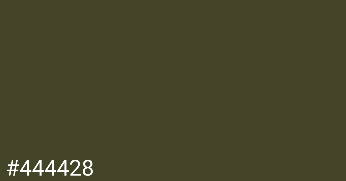 Hex color #444428 graphic