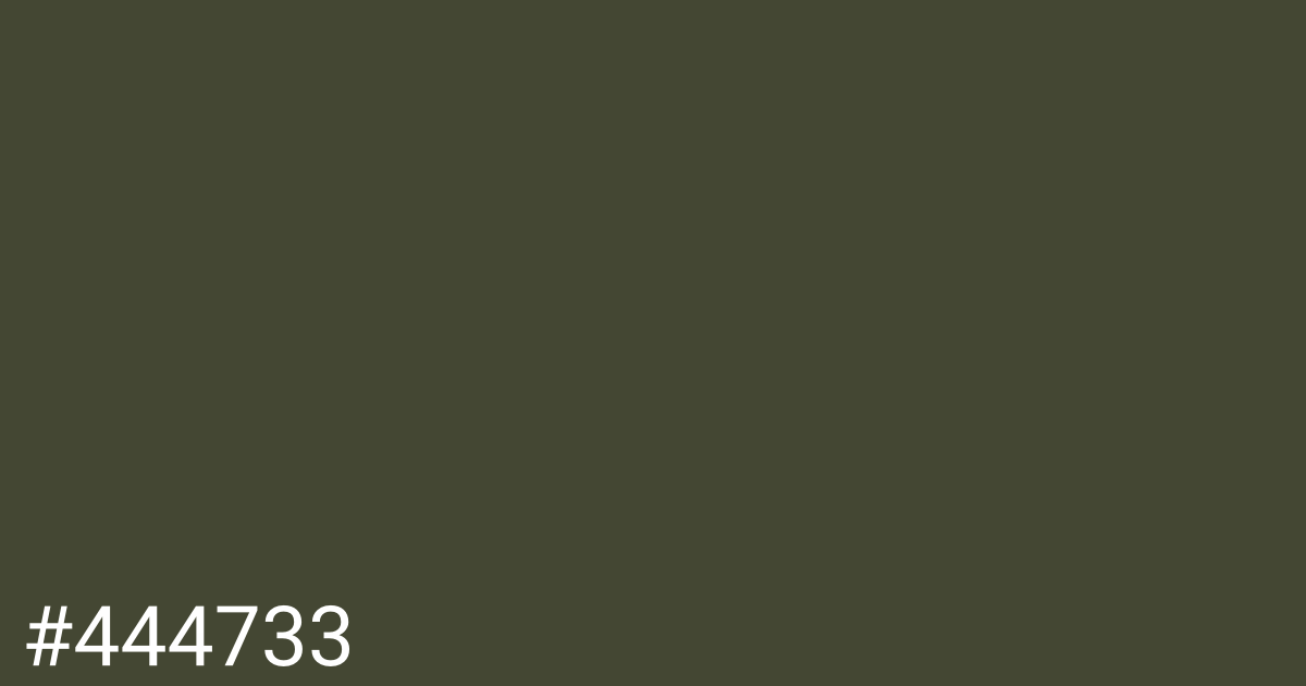 Hex color #444733 graphic