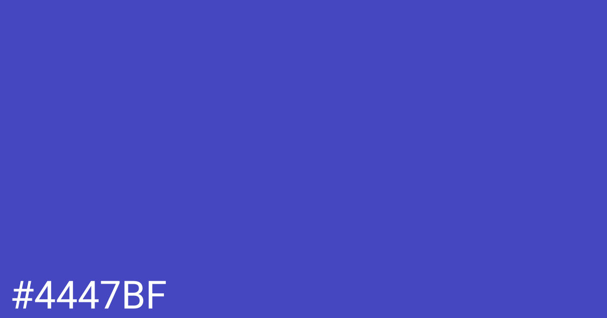 Hex color #4447bf graphic