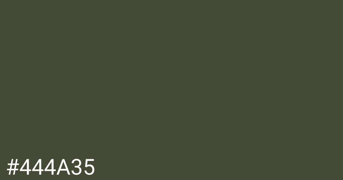 Hex color #444a35 graphic