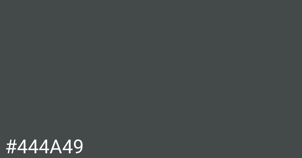 Hex color #444a49 graphic