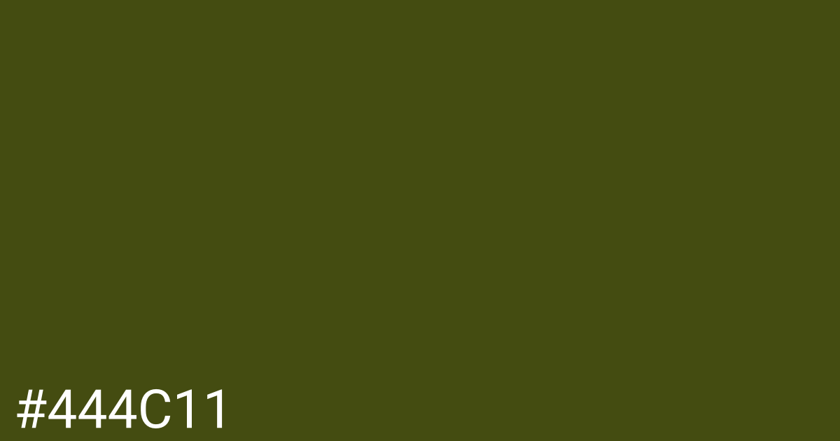 Hex color #444c11 graphic