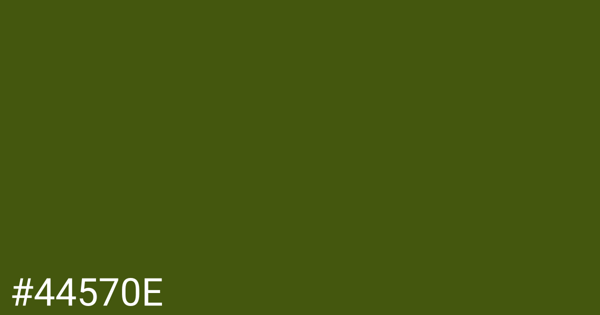 Hex color #44570e graphic