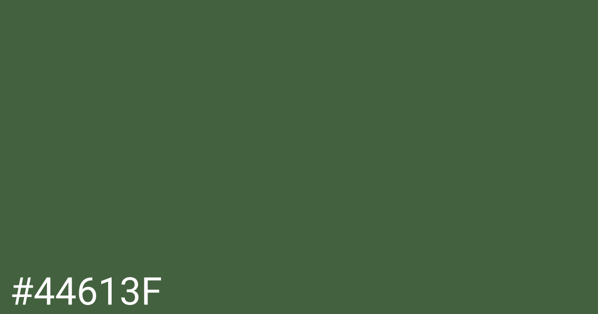 Hex color #44613f graphic