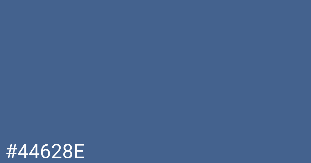 Hex color #44628e graphic