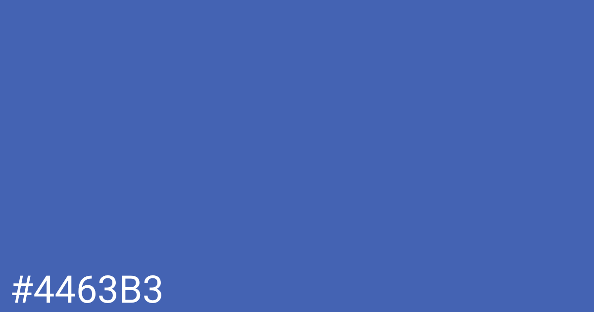 Hex color #4463b3 graphic