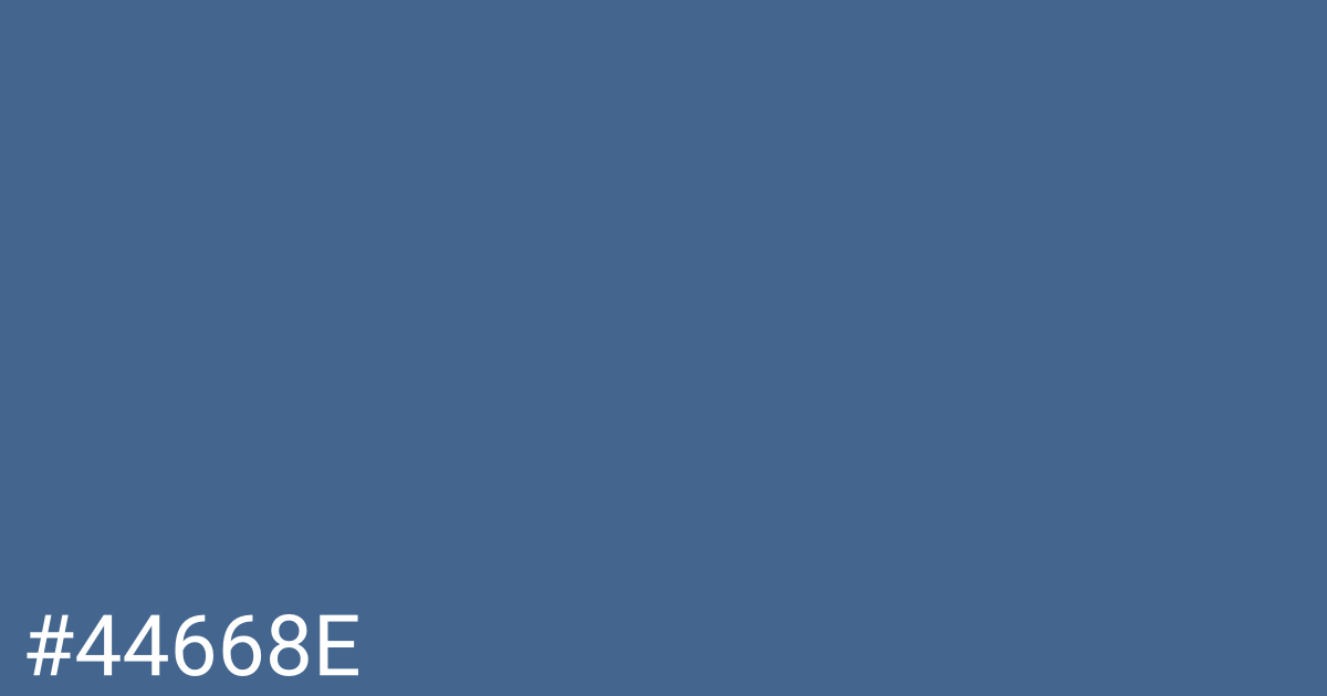 Hex color #44668e graphic