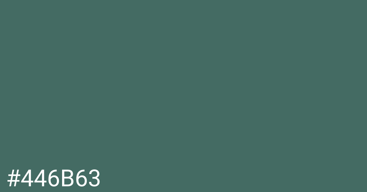 Hex color #446b63 graphic