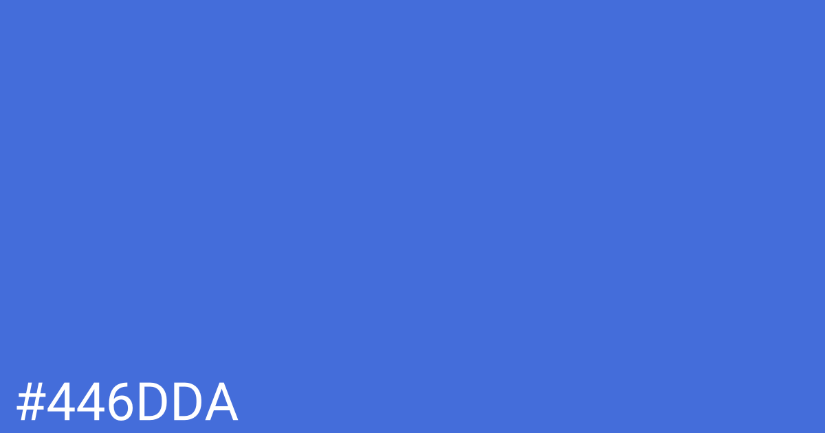 Hex color #446dda graphic