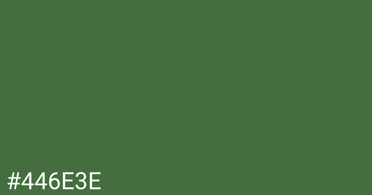 Hex color #446e3e graphic
