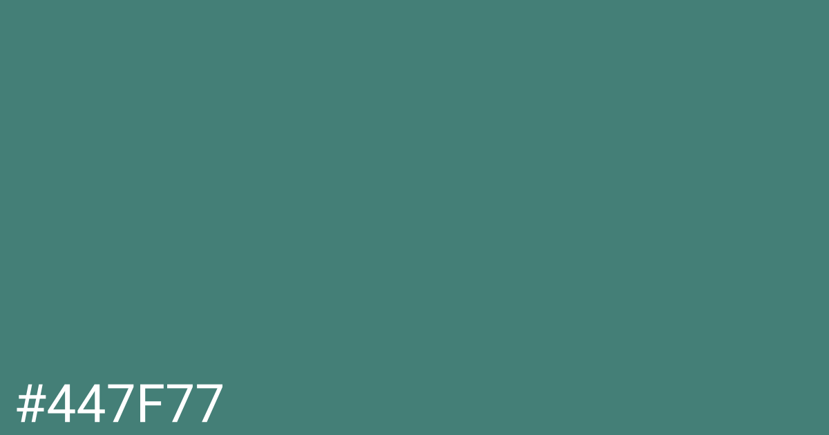 Hex color #447f77 graphic