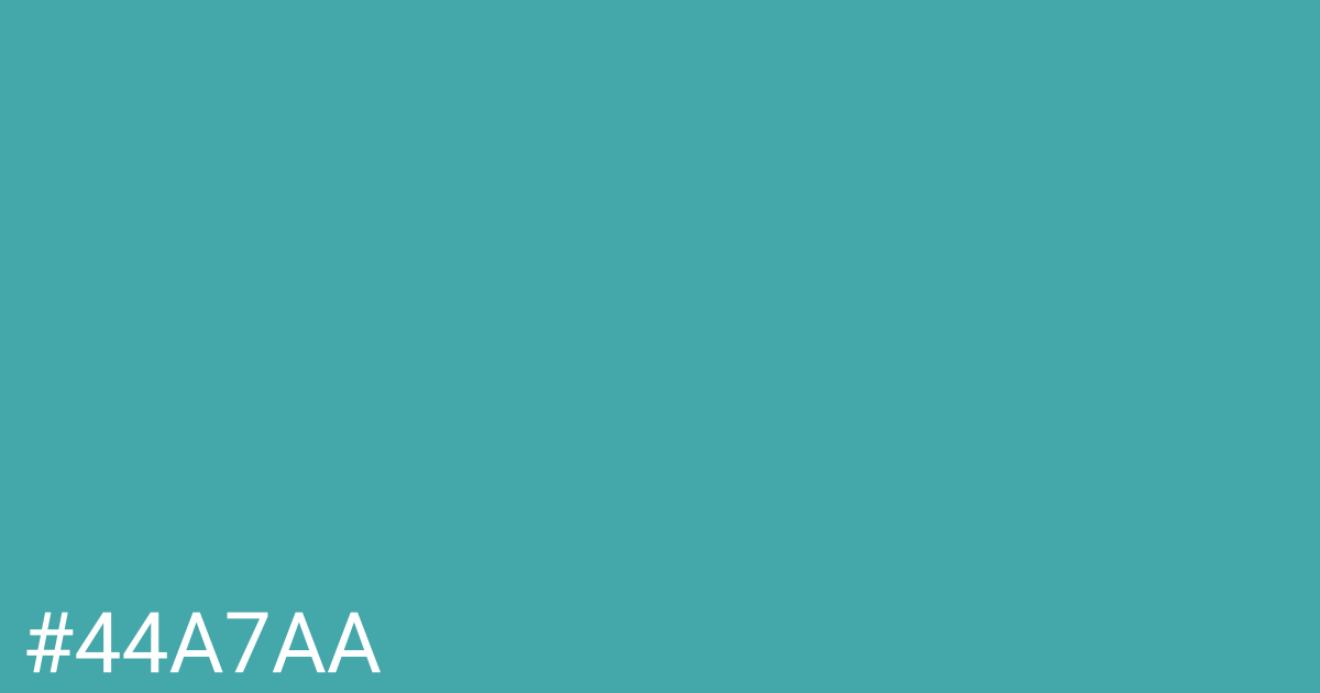 Hex color #44a7aa graphic