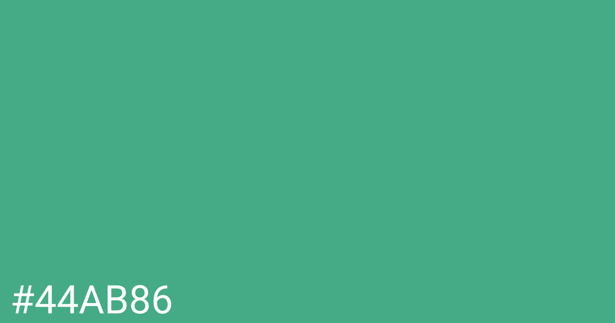 Hex color #44ab86 graphic