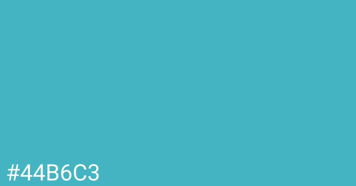 Hex color #44b6c3 graphic