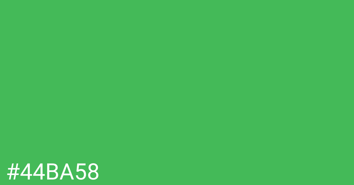 Hex color #44ba58 graphic