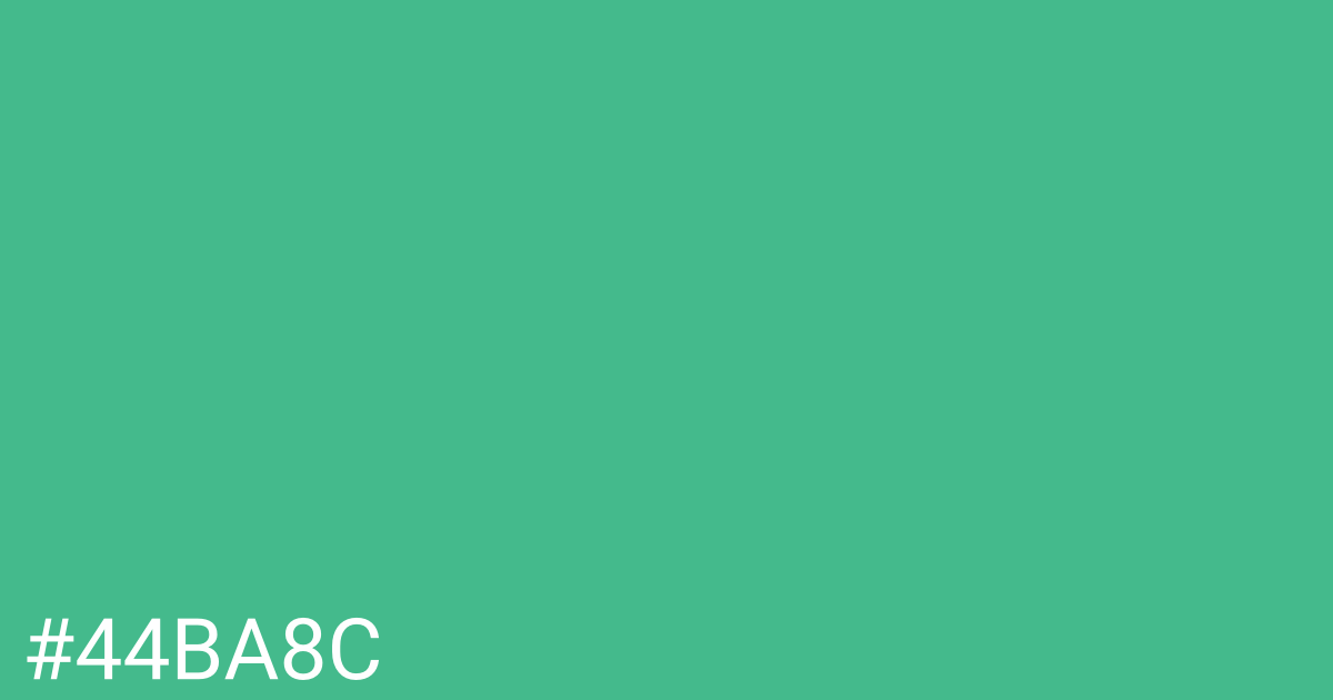 Hex color #44ba8c graphic