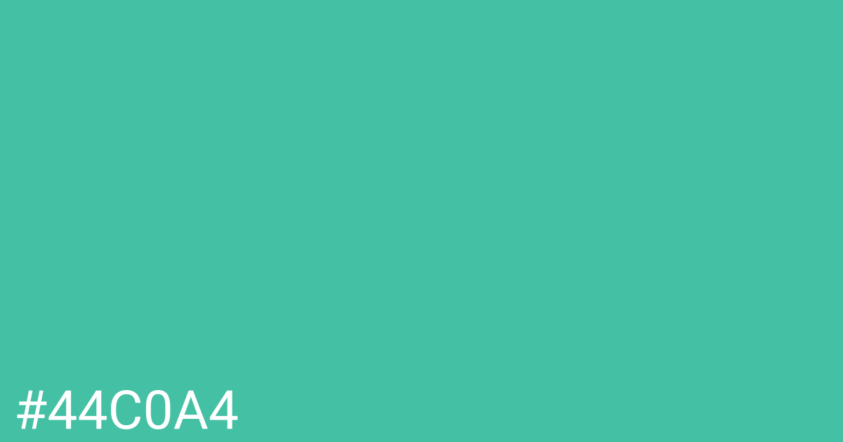 Hex color #44c0a4 graphic