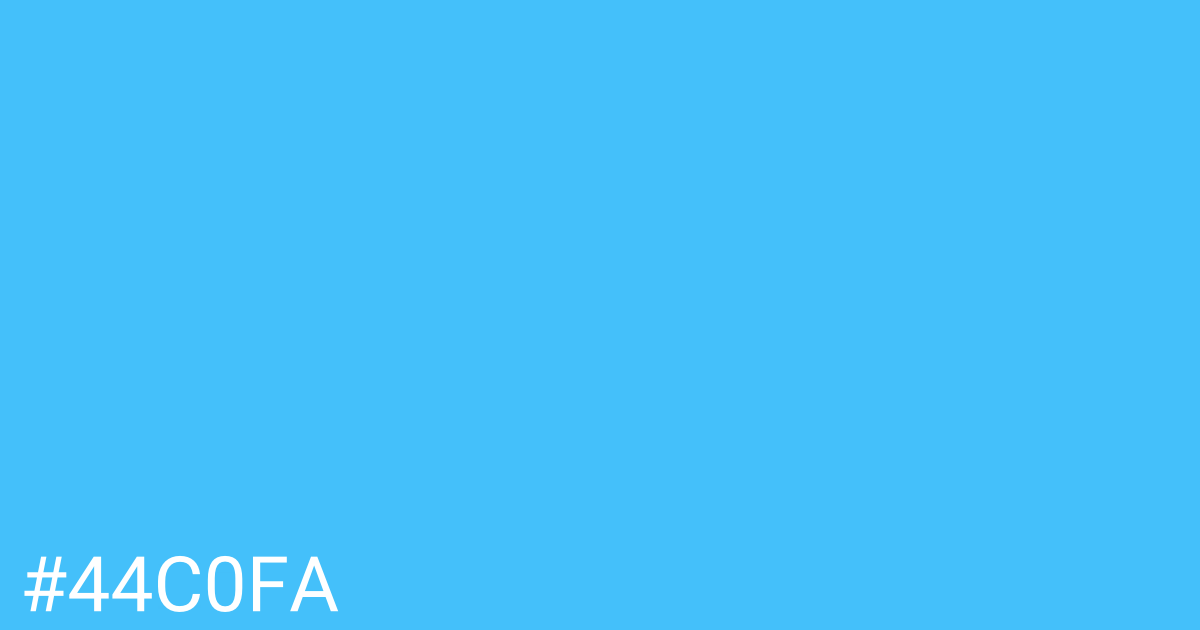 Hex color #44c0fa graphic