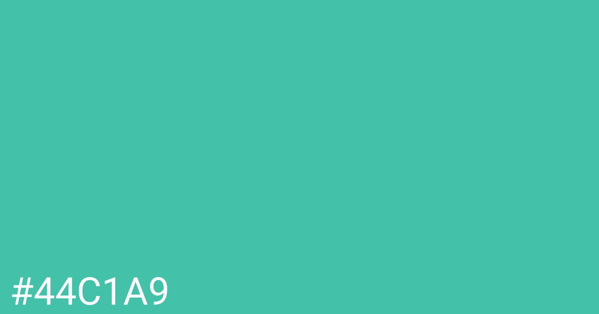 Hex color #44c1a9 graphic