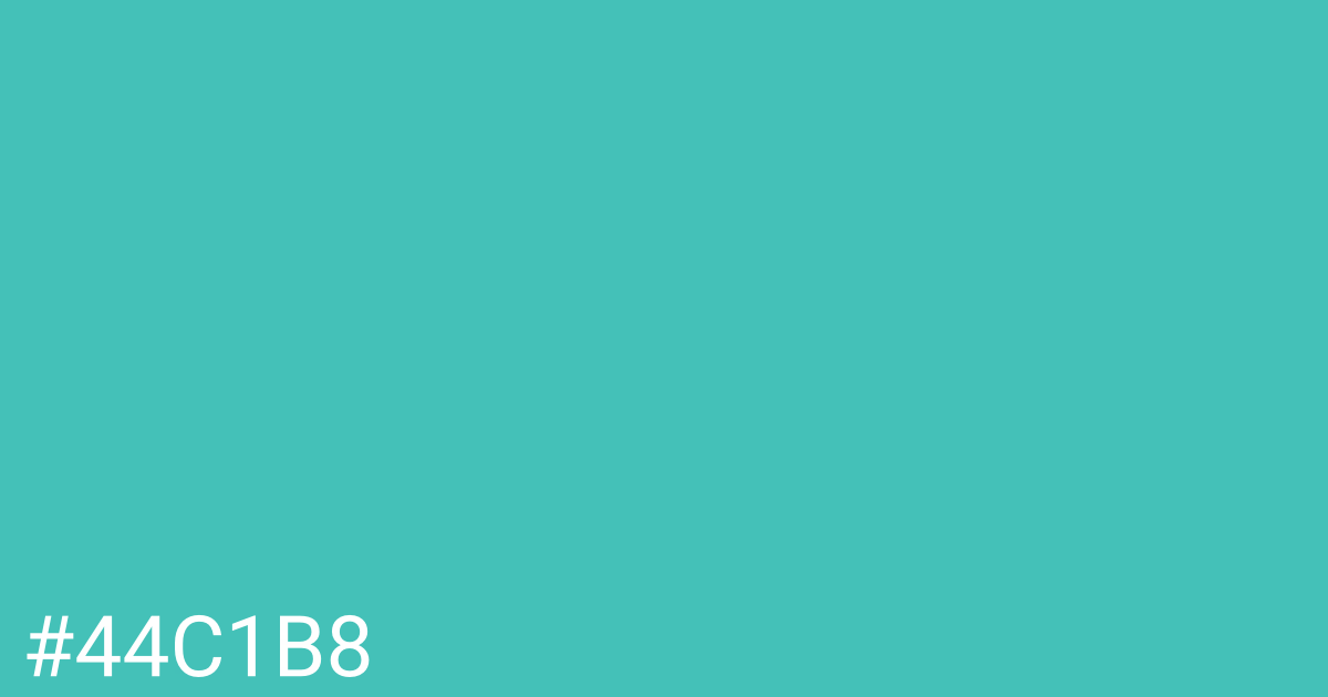 Hex color #44c1b8 graphic