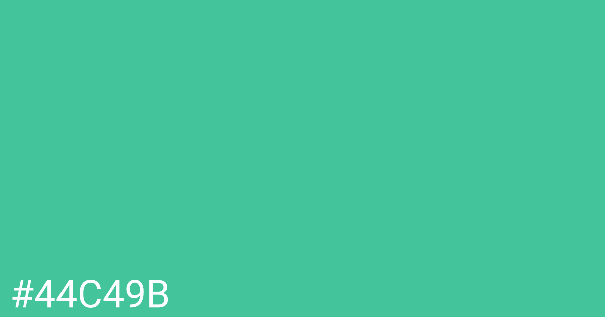 Hex color #44c49b graphic