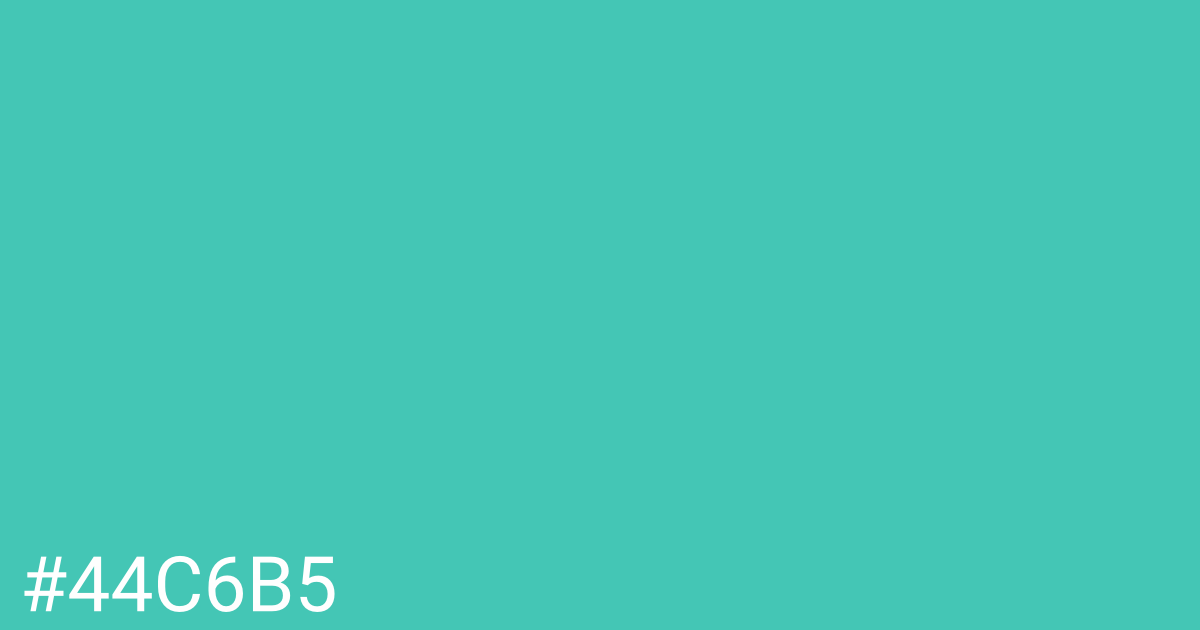 Hex color #44c6b5 graphic