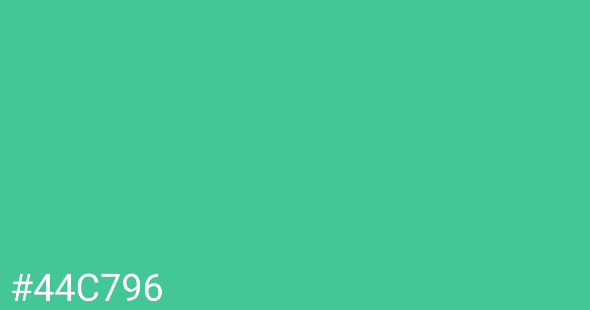 Hex color #44c796 graphic