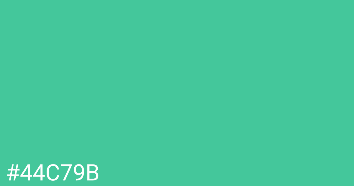 Hex color #44c79b graphic