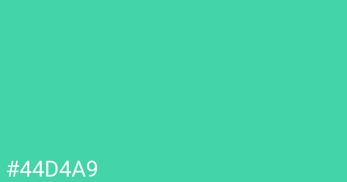 Hex color #44d4a9 graphic