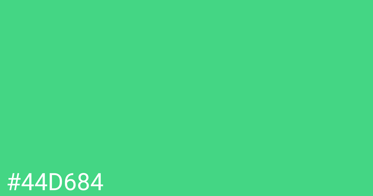 Hex color #44d684 graphic