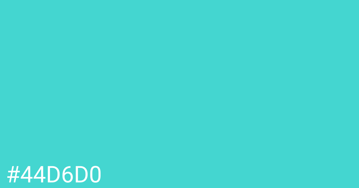 Hex color #44d6d0 graphic