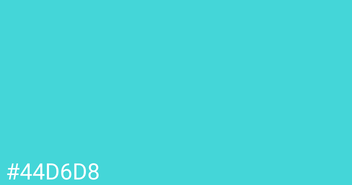 Hex color #44d6d8 graphic