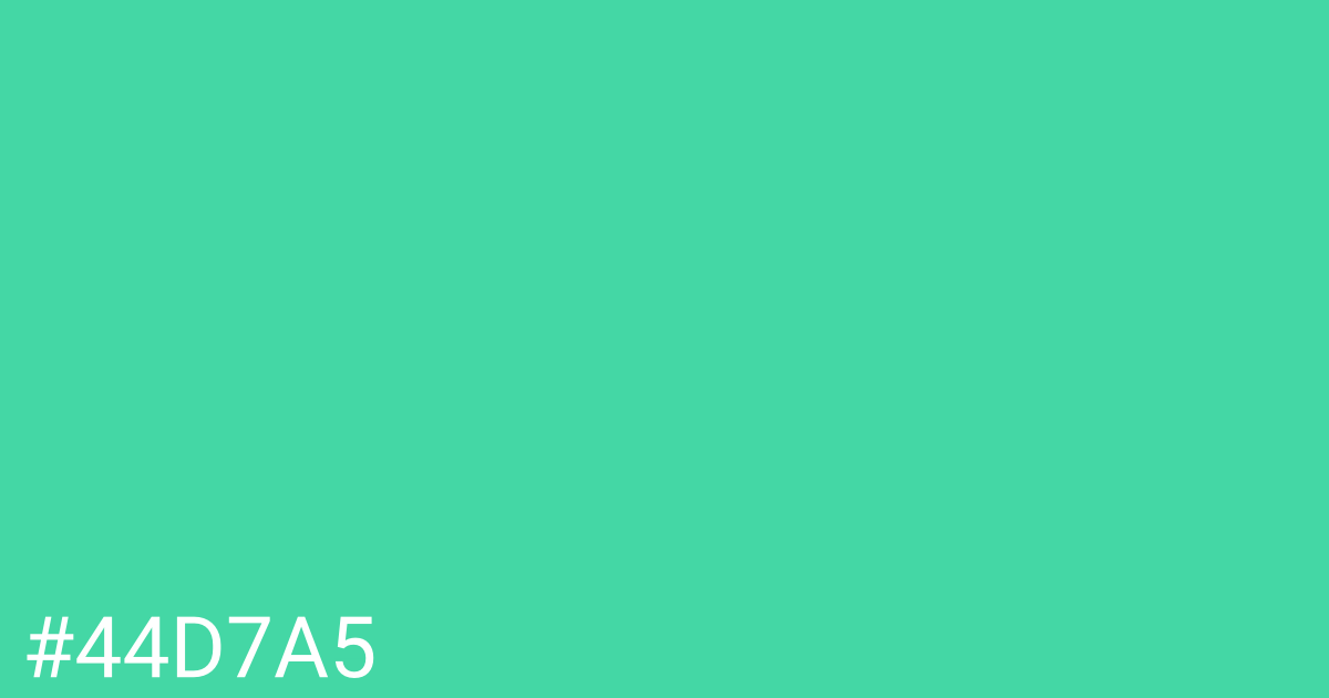 Hex color #44d7a5 graphic