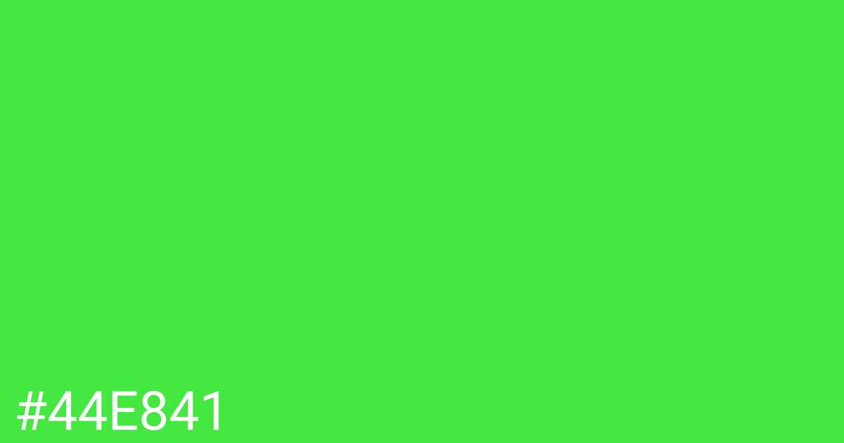 Hex color #44e841 graphic
