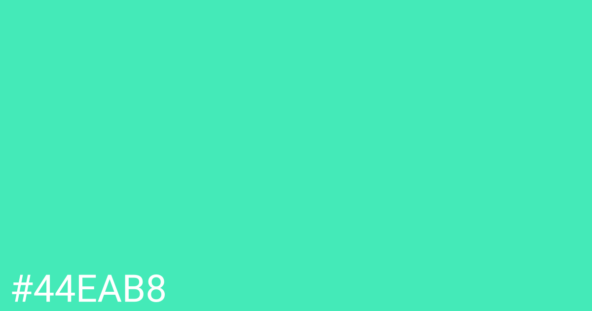 Hex color #44eab8 graphic