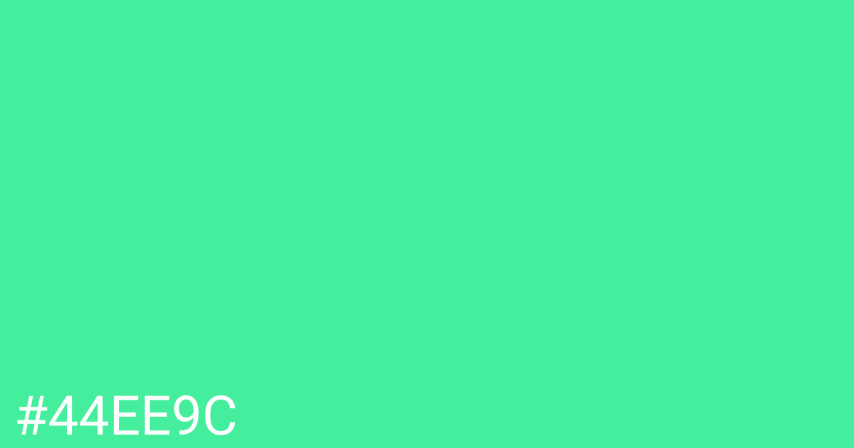 Hex color #44ee9c graphic