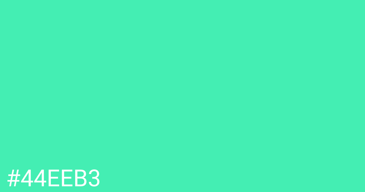 Hex color #44eeb3 graphic