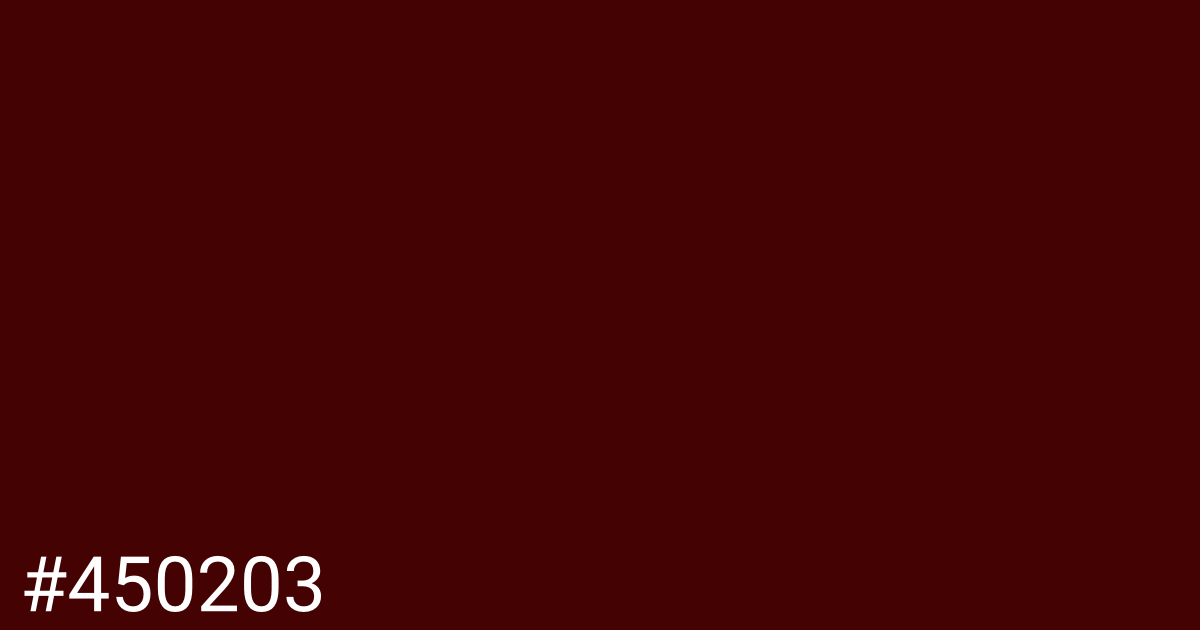 Hex color #450203 graphic