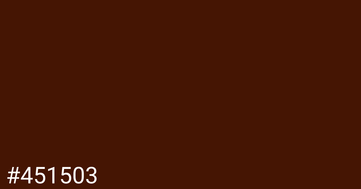 Hex color #451503 graphic