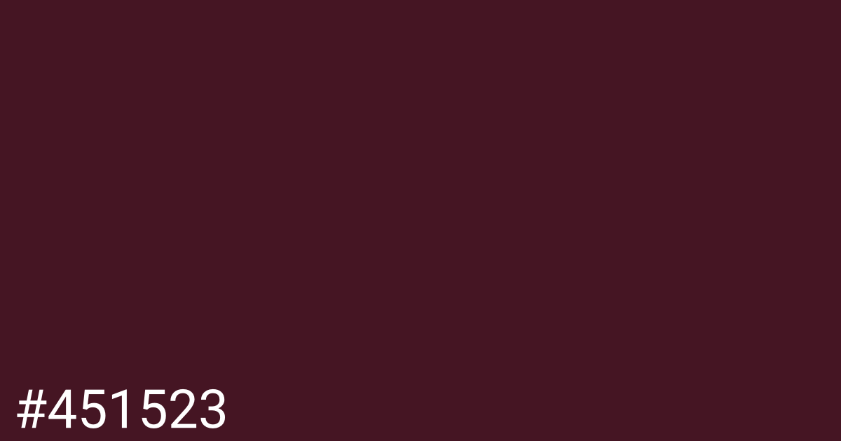 Hex color #451523 graphic