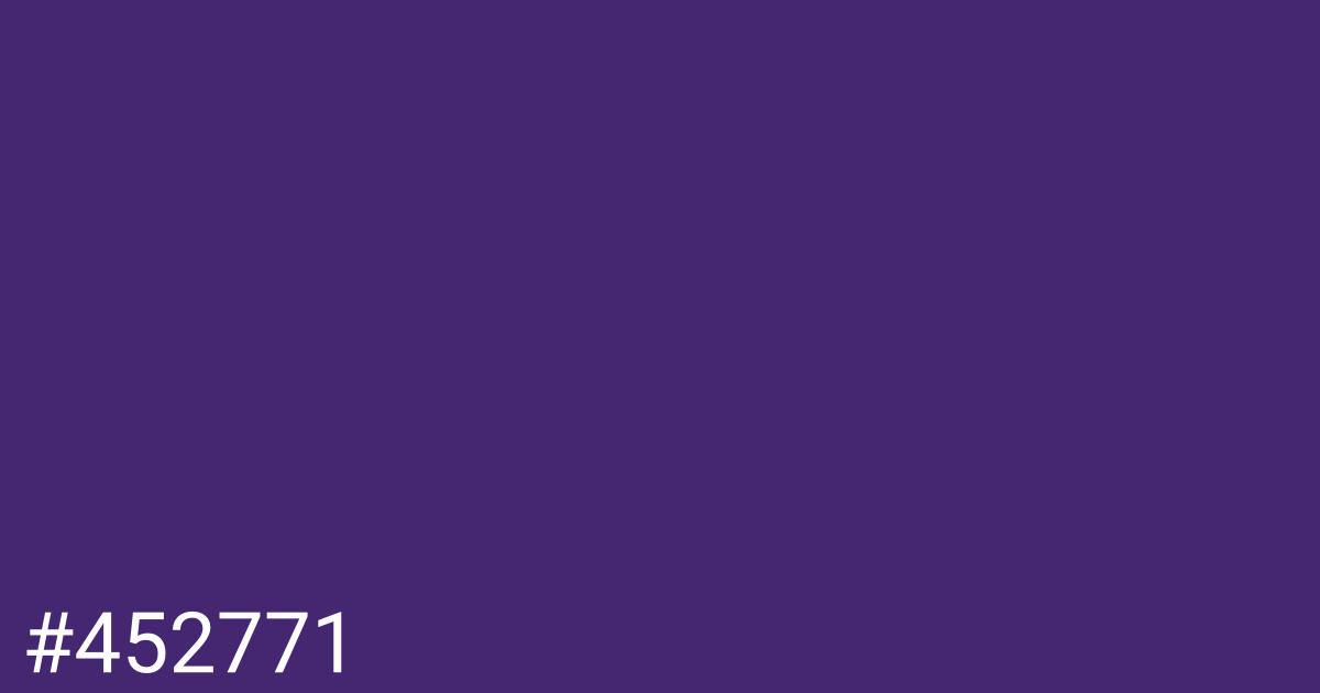 Hex color #452771 graphic