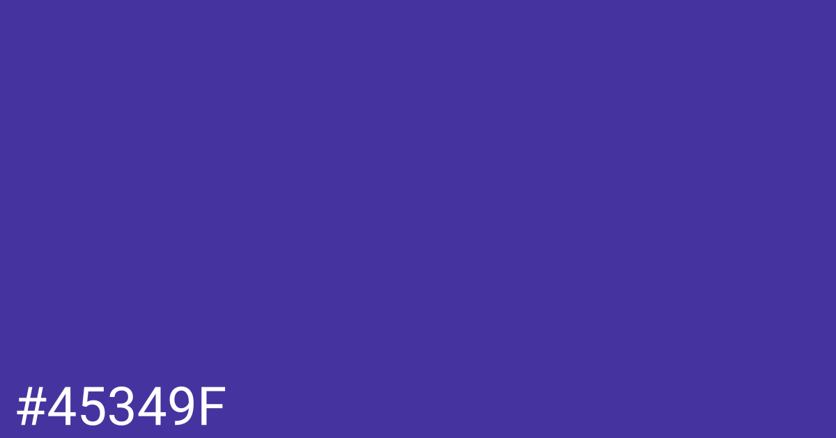 Hex color #45349f graphic