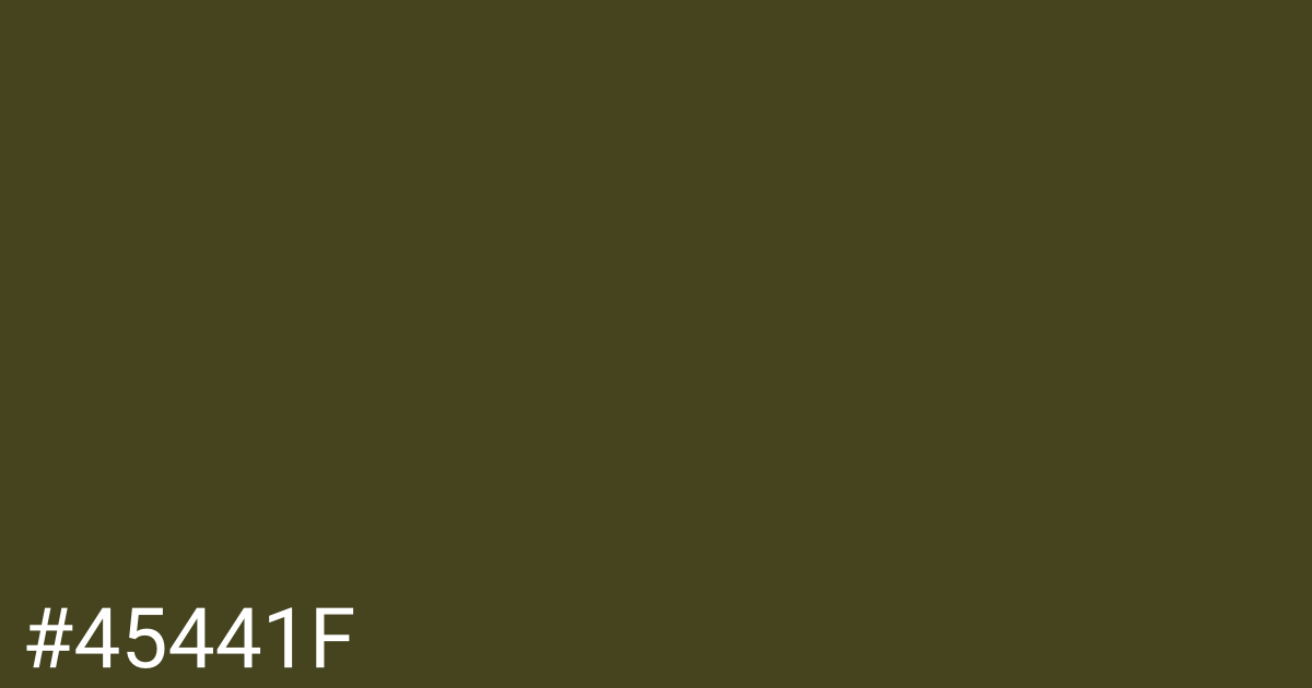 Hex color #45441f graphic