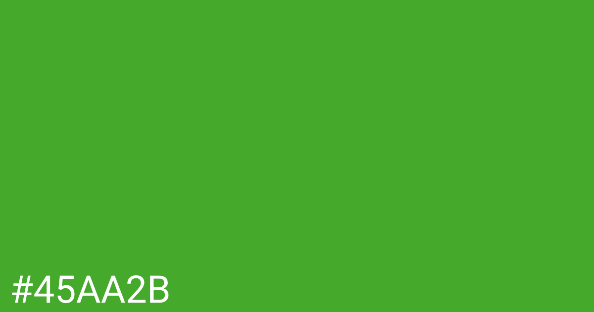 Hex color #45aa2b graphic