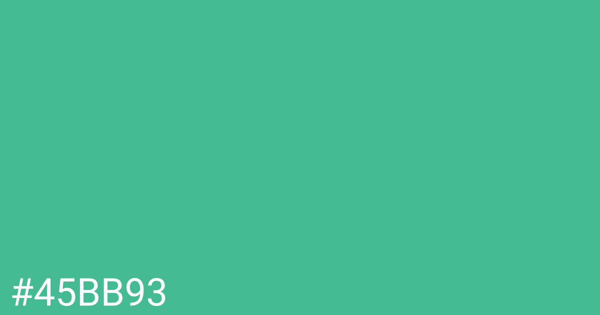 Hex color #45bb93 graphic