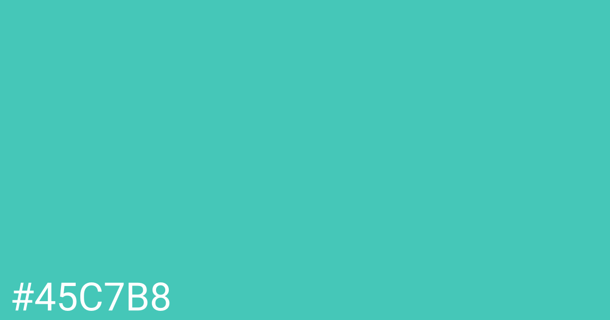 Hex color #45c7b8 graphic